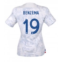 Zenski Nogometni Dres Francuska Karim Benzema #19 Gostujuci SP 2022 Kratak Rukav